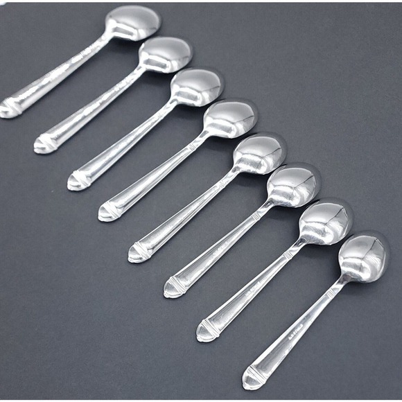 Towle Copenhagen Place Soup Spoon 18/10 Set Of 8 Stainless Glossy Sliverware - Picture 7 of 9
